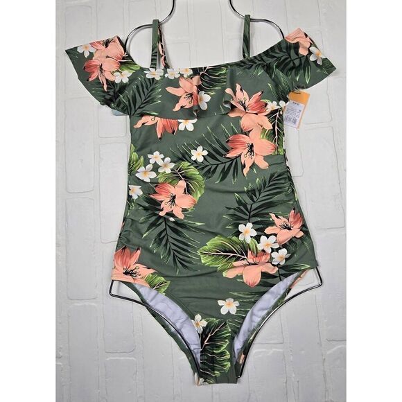 Kona Sol Tropical One Piece Bathingsuit Small - Picture 1 of 3